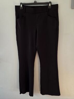 Conceited Women's Knit Black Bootcut Flared Stretch Pull On Dress Pants Size XL